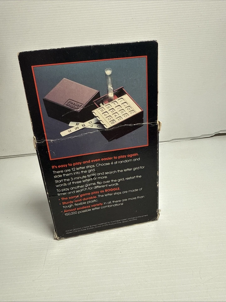 Vintage Pocket Boggle Game 1980 Parker Brothers Complete Boxed Hidden Word VGC - Image 4 of 4