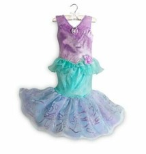 GIRLS SIZE 9/10 ARIEL LITTLE MERMAID COSTUME DRESS DISNEY STORE NWT