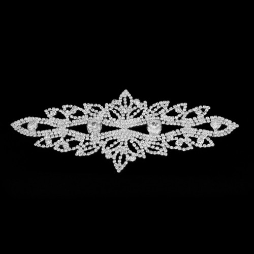 Rhinestone Diamante Motif Sew On Applique For Wedding Bridal Prom Gown & Dresses - Picture 83 of 102
