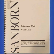 SANBORN FIRE INSURANCE MAPS COLUMBUS OHIO VOLUME 1 HISTORICAL CARTOGRAPHY ATLAS