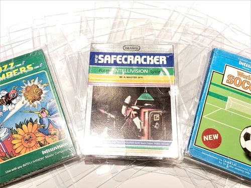1 Intellivision Video Game Clear Case Cases Sleeve Box Protector Protectors CIB