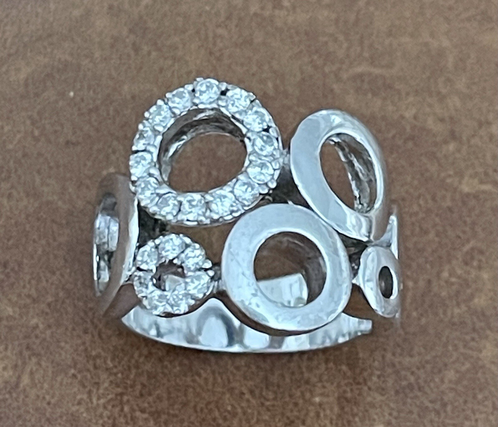 Multi Circle Cluster Bubble Ring-Modern Design CZ… - image 3