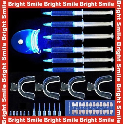 KIT SBIANCAMENTO DENTI 6x3cc SIRINGHE + 4 STAMPI DENTI + PENNA GEL + LUCE LASER - Foto 2 di 13