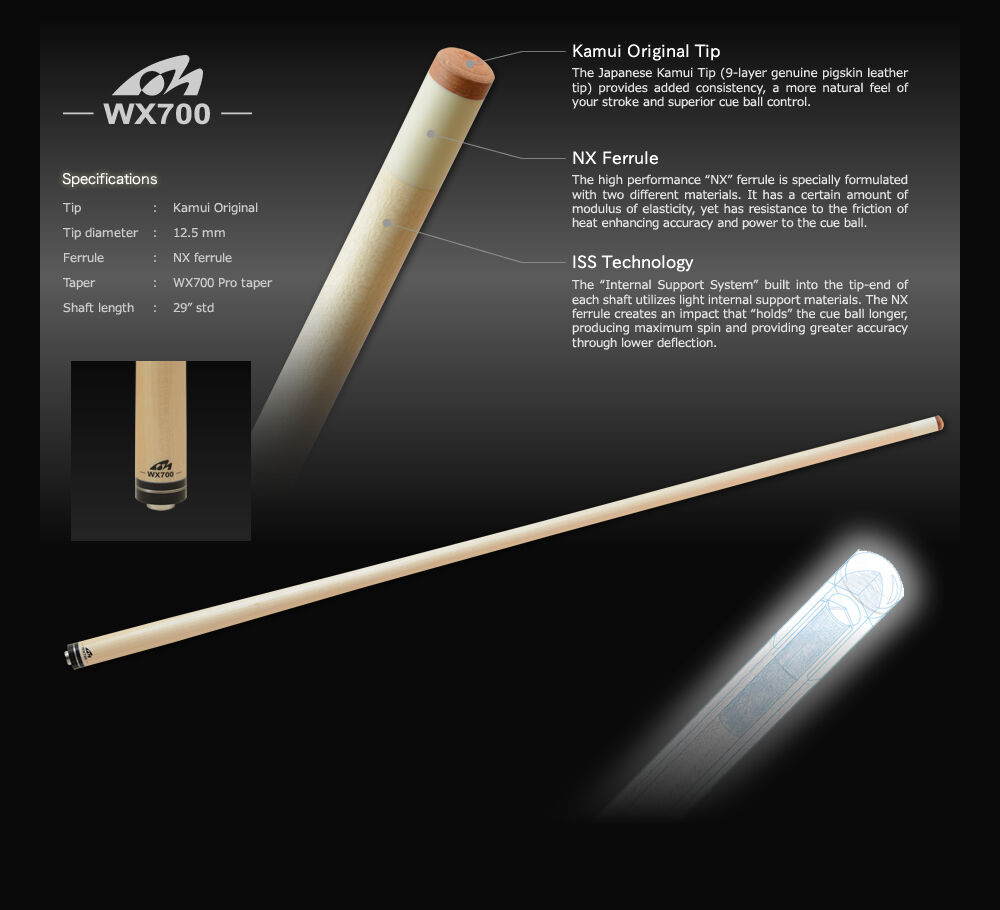 Mezz WX700 12.5mm Cue Shaft - 30 Mezz WX700 12.5mm Cue Shaft - 30
