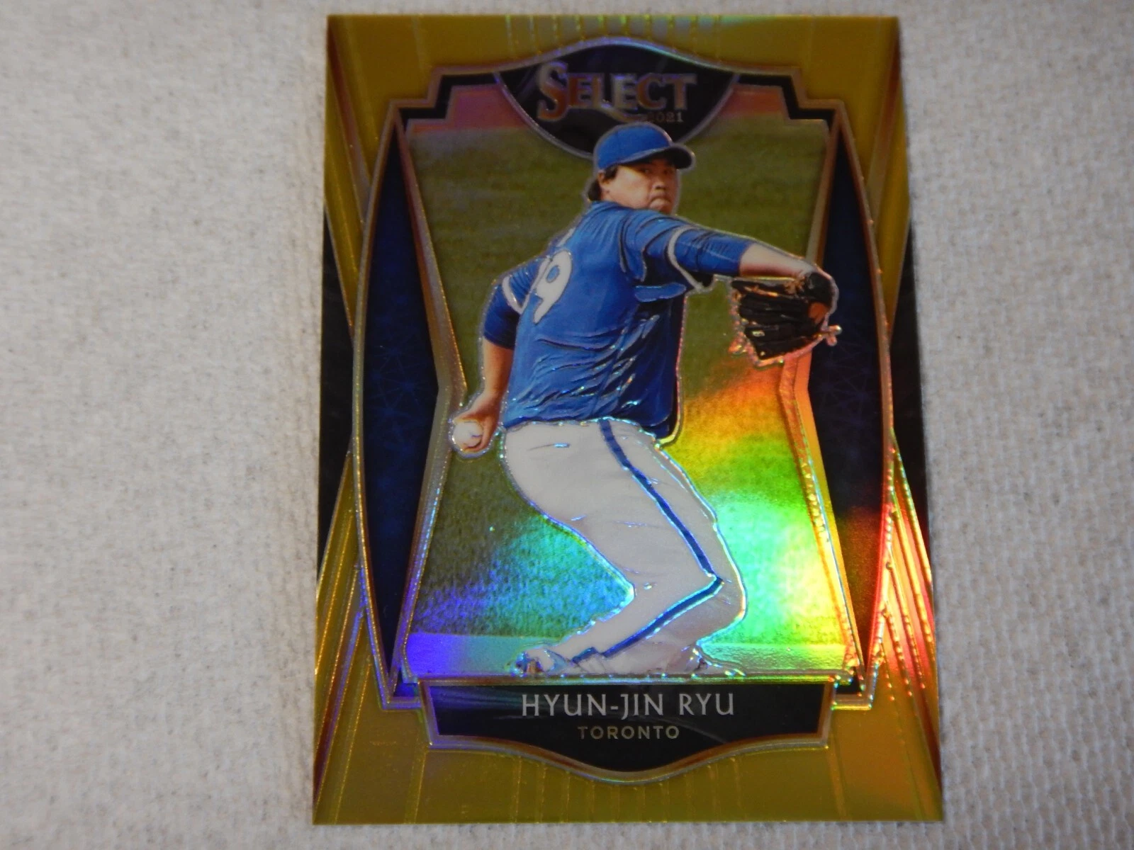 2021 PANINI SELECT HYUN-JIN RYU 10/10 GOLD PREMIER LEVEL PRIZM