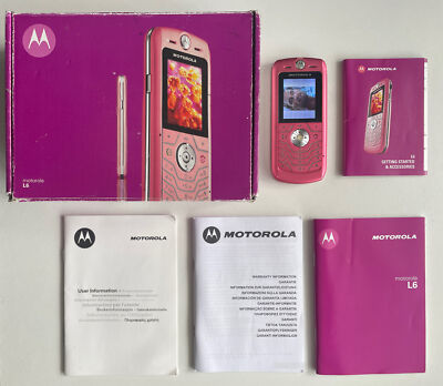 MOTOROLA L6 Super Slim Mobile Phone - Pink. BOXED. Orange Network