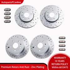 Drilled Front Rear Brake Rotors Brake Pads for Chevrolet Equinox Terrain Brakes