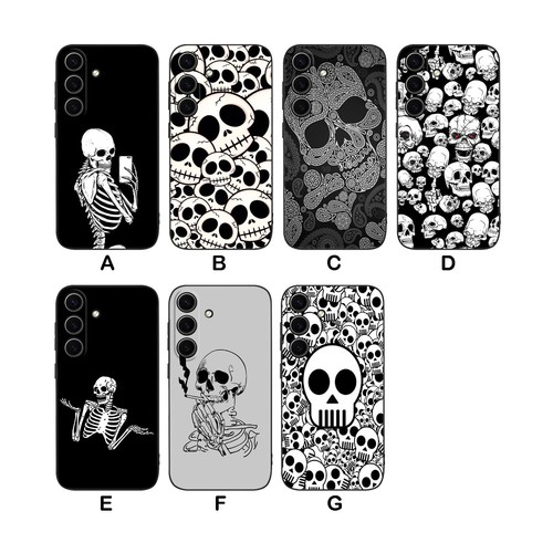 Case For Samsung Galaxy A35 A16 S25 S24 S23 Skull Skeleton Patterned Phone Cover - Zdjęcie 2 z 51