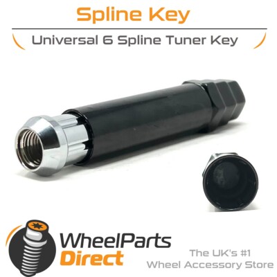 Universal 6 Spline Tuner Schlüssel Rad Lug Nut Drive Tool Lock 17mm, 19mm & 21mm Hex