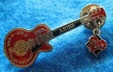 TOKYO ARIES THE RAM BIRTHDAY ZODIAC ASTROLOGY GIBSON GUITAR Hard Rock Cafe PIN