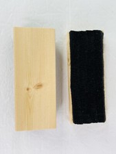 TWO Chalkboard Felt Erasers Whiteboard Dry Erase Wooden Teacher Gift DIY Engrave