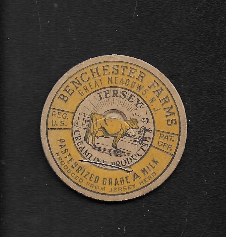 Vintage Great Meadows, NJ Benchester Farms Milk Bottle Cap eBay