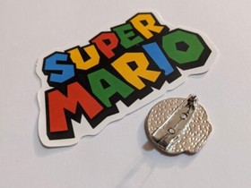 Metal Enamel Super Mario Pin luigi mushroom nintendo nes classic lapel baseball