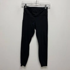 Vuori Womens Black Activewear Mid Rise Elastic Waist Studio Pocket Leggings XS