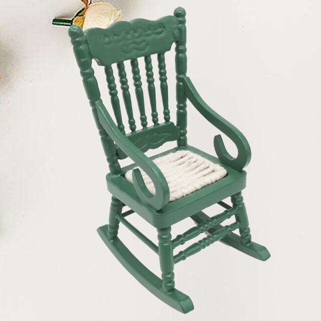 3 pcs Möbel Modell Spielzeug Holz Schaukel Stuhl Miniatur Stühle für Handwerk OR10658