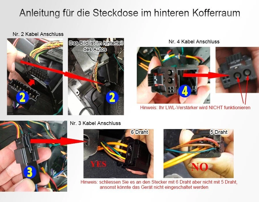 6m Verlängerungskabel für Mercedes Benz E Klasse w211 Android autoradio 16pin - Bild 2 von 2