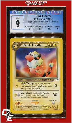 Dark Flaaffy (Unlimited) graded CGC 9 for sale on eBay