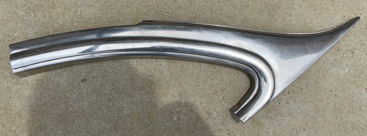 CHEVROLET CHEVY BEL AIR 2 DOOR REAR WINDOW MOLDING ALUMINUM LEFT
