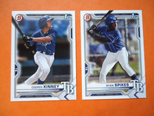 Cooper Kinney - Spikes -2021 Bowman RC's Baseball cards #BD-63 & 127 - Tampa Bay