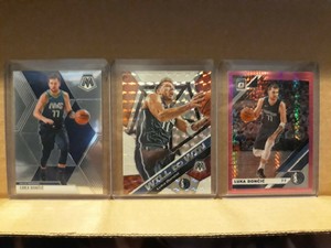 Luka Doncic 2019-20 Mosaic silver mosaic Optic pink 3 Card ...