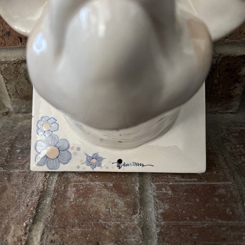 Vintage White Ceramic Pig Face Head Dish Towel/Apron Holder Hanger Wall Mount - Picture 2 of 8