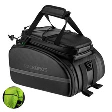 ROCKBROS Bike Rack Bag Trunk Waterproof Carbon Leather Bicycle Rear Seat Pannier