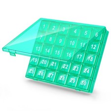 Monthly Pill Organizer Once a Day - 30 Day Pill Organizer Box - Easy to Open