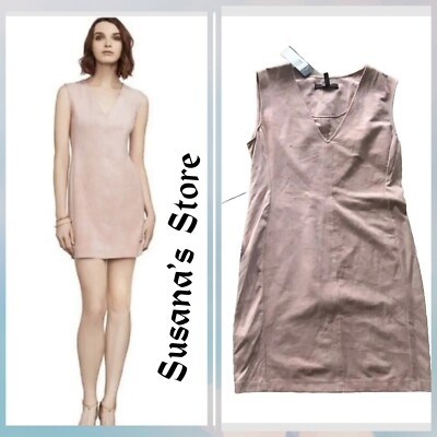 NWT BCBG MAXAZRIA Size M Malina Faux Suede Shift  Short Dress MSRP $178.00