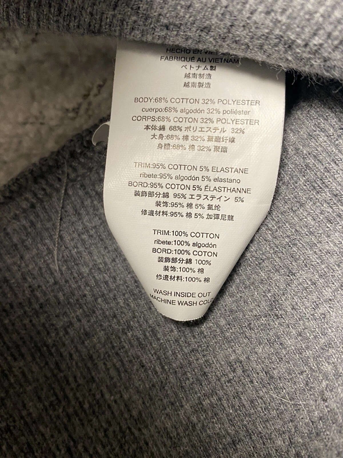 Michael Kors Maglione Uomo Grigio Manica Lunga Felpa 1 4 Zip Taglia M