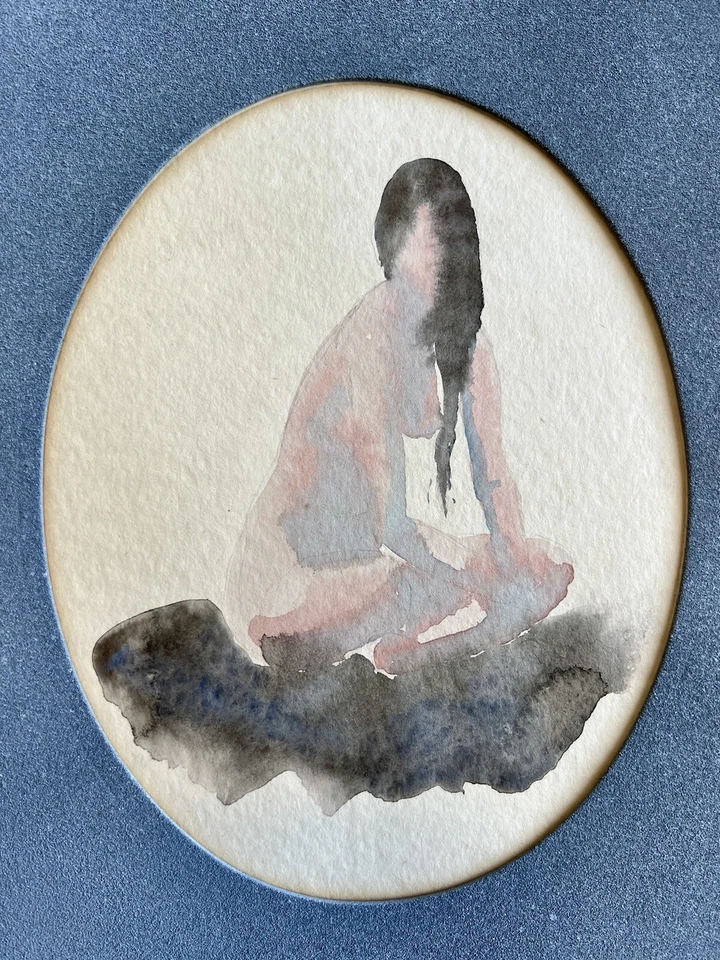 Juego de 2 pinturas originales de Don Ryan acuarela firmadas enmarcadas decoración del hogar arte Foto 2 de 4