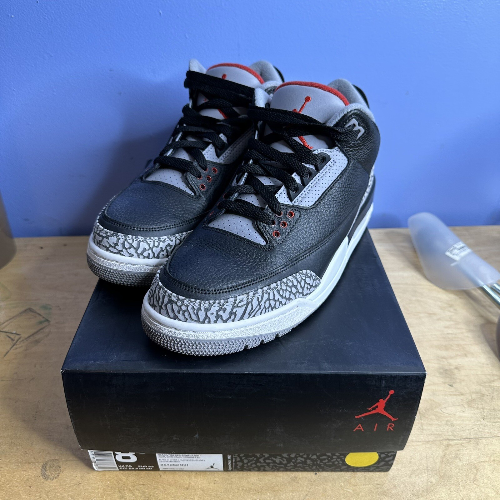 Deltage Grudge Hvornår VNDS Nike Air Jordan 3 Black Cement 2018 size 8.5 OG III 854262–001 Bred –  ASA College: Florida