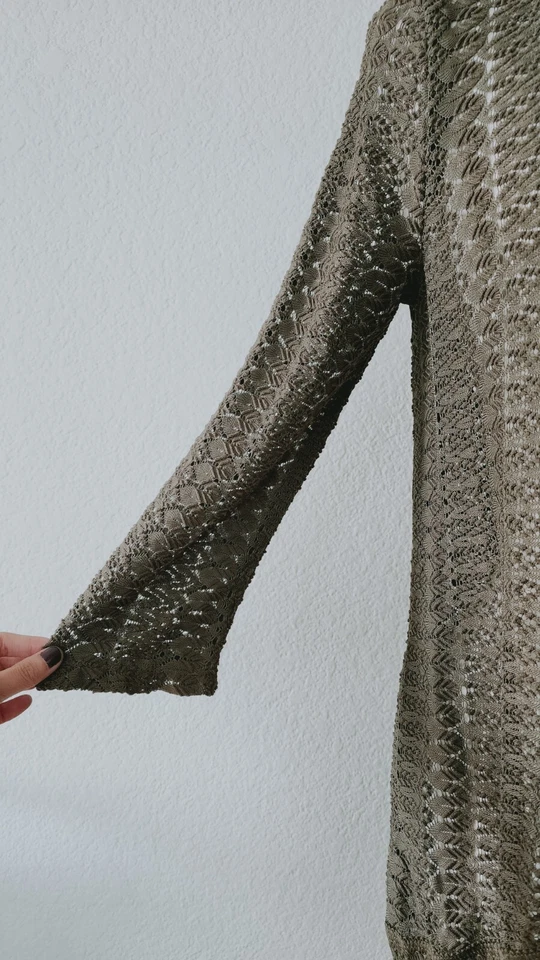 Urban Outfitters Top New Size Small Cardigan Fringe Green Cottage Coquette Core - Image 4 of 4