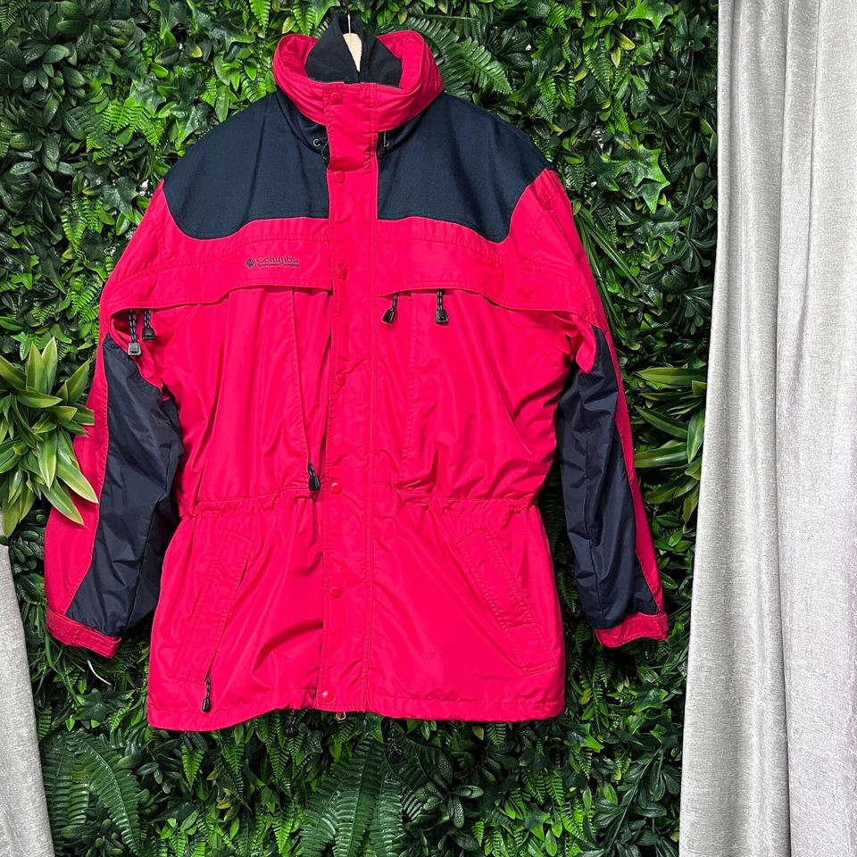 COLUMBIA SPORTSWEAR Jacket Mens M Fleece Line Bugaboo Red Black Full Zip 2 In 1 - Image 4 of 4