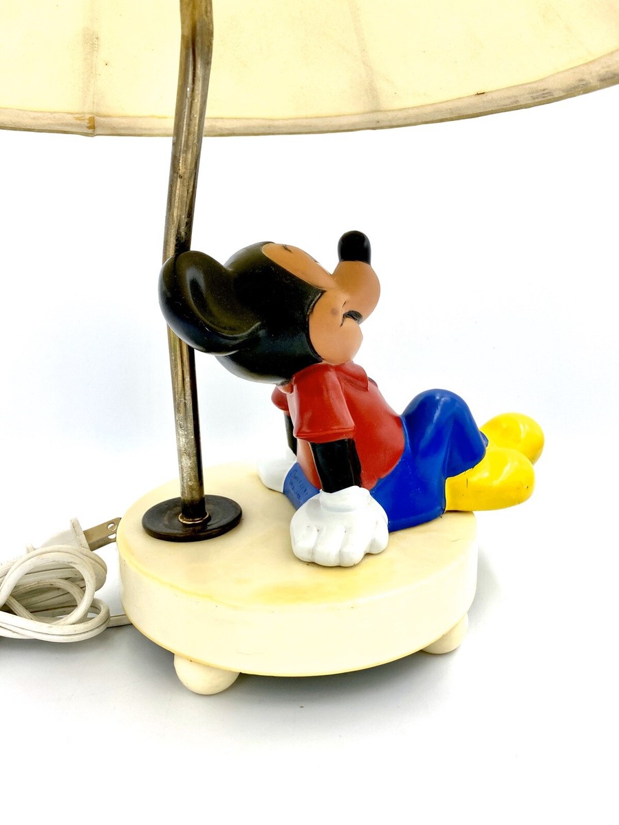 Antique Vintage Mickey Mouse Working Lamp Light With Shade