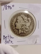 1896-O $1 Morgan Silver Dollar - RAW - Semi-Key Tough Date