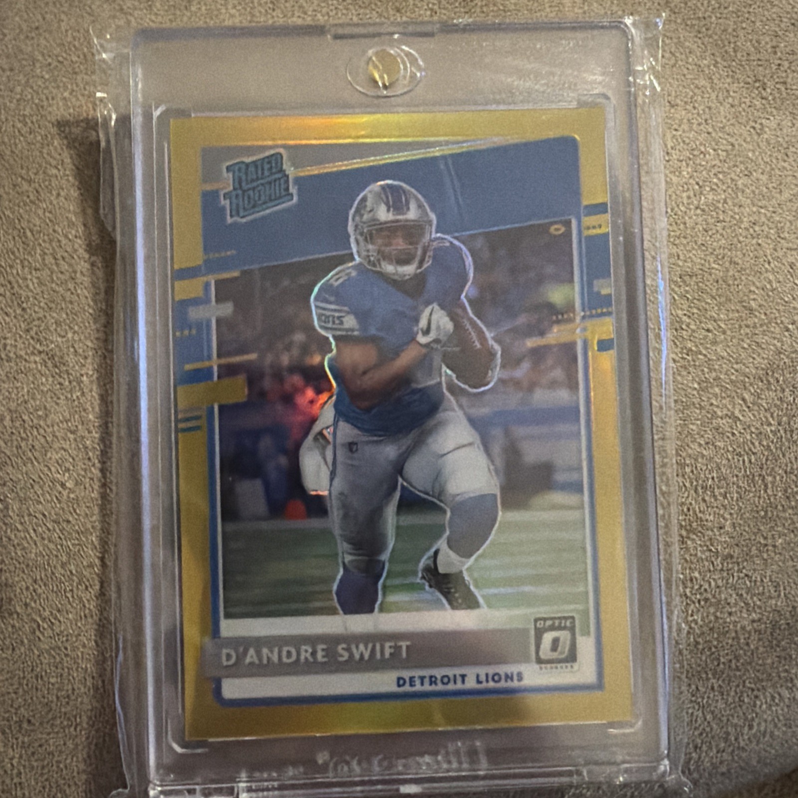 D’ANDRE SWIFT TRUE GOLD /10 2020 Donruss Optic Rated Rookie #159 RC SSP Lions