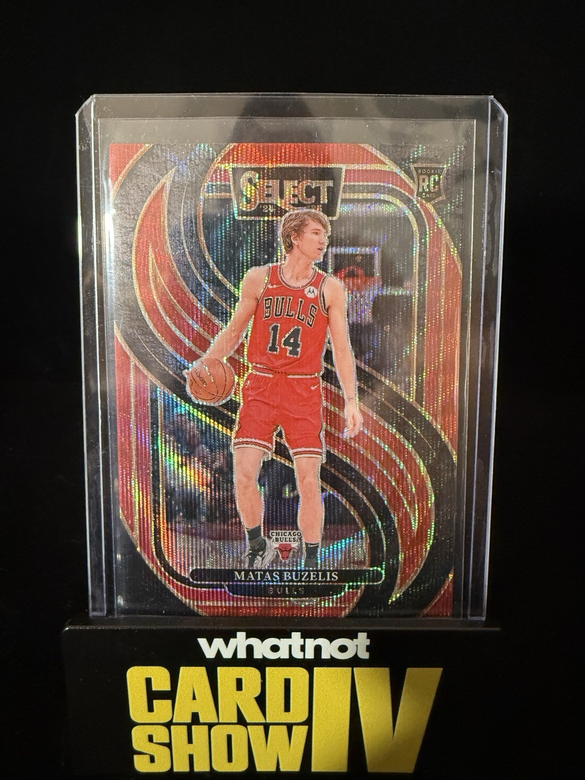 2024-25 Select Matas Buzelis Premier RC Red Wave Prizm #166 Bulls