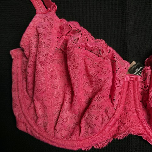 Panache Pink Lace Underwire Plunge Womens 34F Bra - Picture 2 of 16