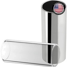 Pack of 2 Guitar Slides Set, 60Mm Guitar Glass Slide and Stainless Steel Guitar