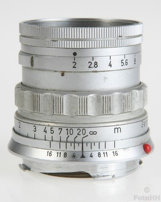 LEICA ERNST LEITZ WETZLAR SUMMICRON M 50mm f/2 M MOUNT IN SILVER