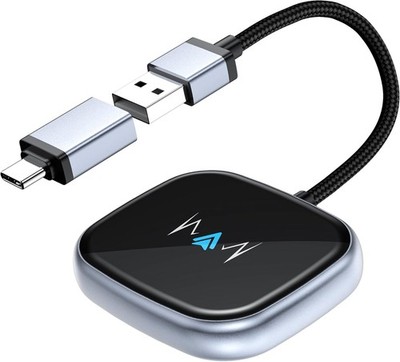 Wireless Android Auto Adapter, Wireless carplay Adapter, Latest NFC Touchscreen