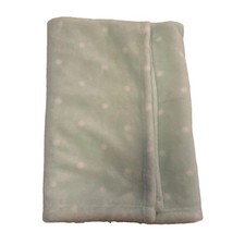 Cloud Island Target Plush Mint Green White Polka Dot Baby Blanket 30  