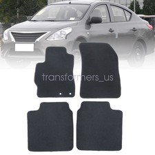 For 2012 2013 2014-2019 Nissan Versa Front Rear Floor Mats Carpet Black New