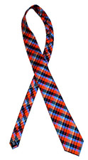NWOT Saddlebred Woven Multicolor Plaid Men's Necktie 57" Silk Blend
