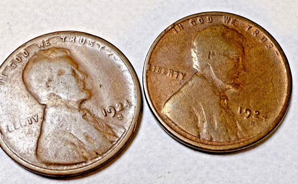 1924-S x 2 Lincoln Wheat 1c ~ Get 2 Coins ~ Semi Key Date ~ Deal! ~ C65 - Image 3 of 4