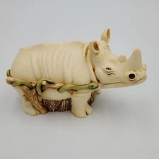 Harmony Kingdom Trinket Box Figurine Rhino Horn A' Plenty TJLRH With Box