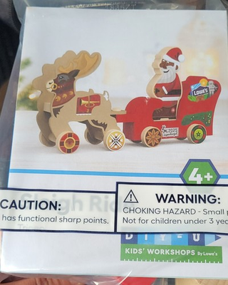 #ad #ad NEW Lowe#x27;s Sleigh Ride Kids Workshop Build amp; Grow DIY kit w patch December 2025 $12.95