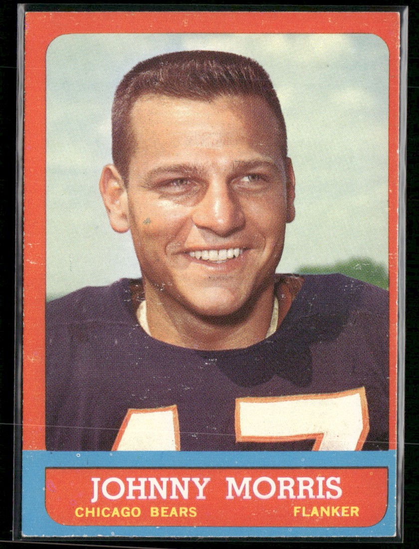 Johnny Morris #63 Football Cards 1963 Topps trading card — raw and PSA graded price guide