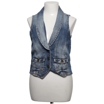 Amisu, Jeansweste, Größe: 40, Blau, Baumwolle/Elasthan, Einfarbig, Denim #LPi