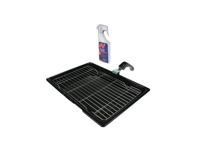 Neff Grillpfanne & Griff 380 x 274 mit Grillwaschmittel Spray ELE065 074478..